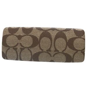 Coach Signature Brown prescription glassware case, gentle used